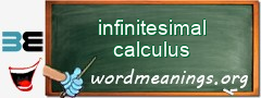 WordMeaning blackboard for infinitesimal calculus